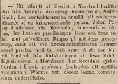 1844 Utbrott av läseri i Wännäs församling pastor Söderlindh
