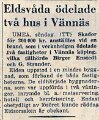 1950 Eldsvåda Bourners & Skoaffären