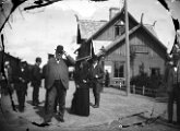 Fint folk på stationen 1900 Grosshandlare A Sundberg RM svärfar